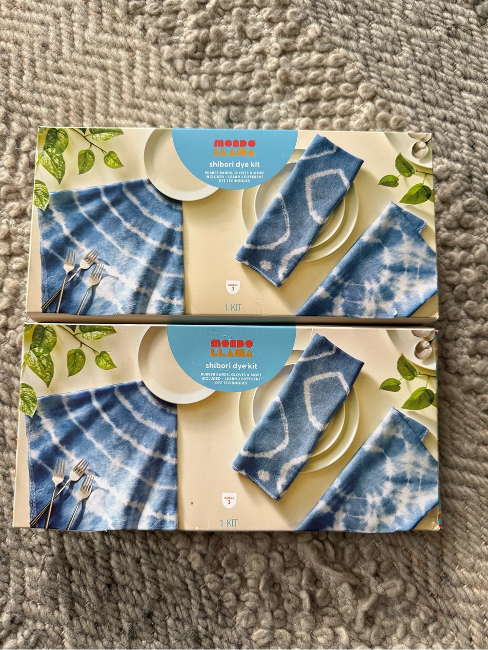 Mondo Llama Shibori Dye Kit -2 for kitchen towels (6 ) new